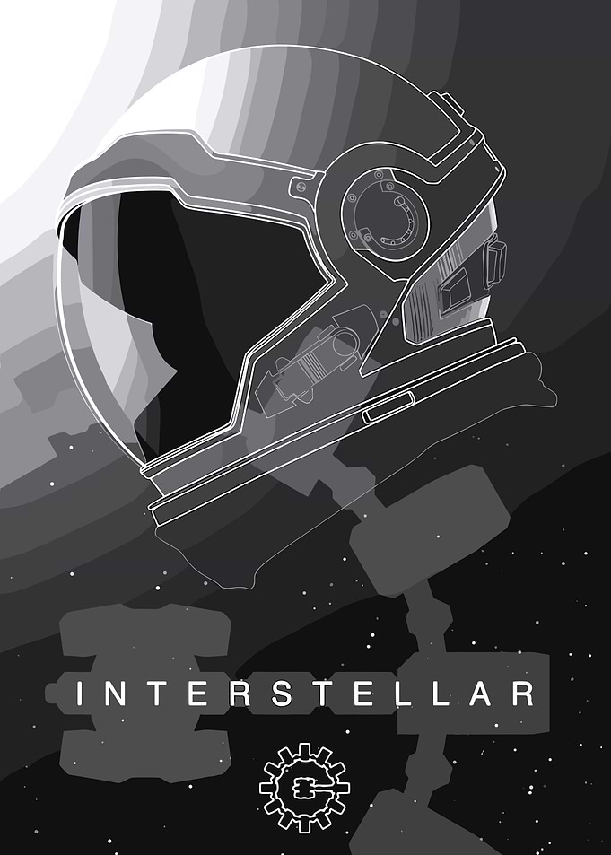 Interstellar Astronaut Helmet Poster