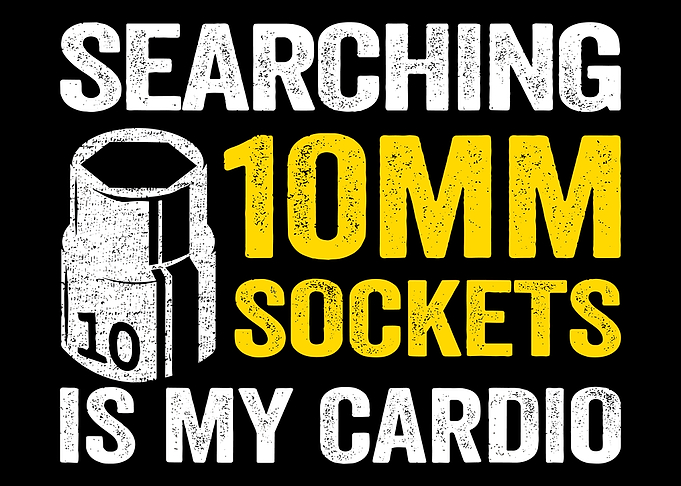 Searching 10mm Sockets Is My Cardio Poster, Funny Mechanic Garage Wall Art Print