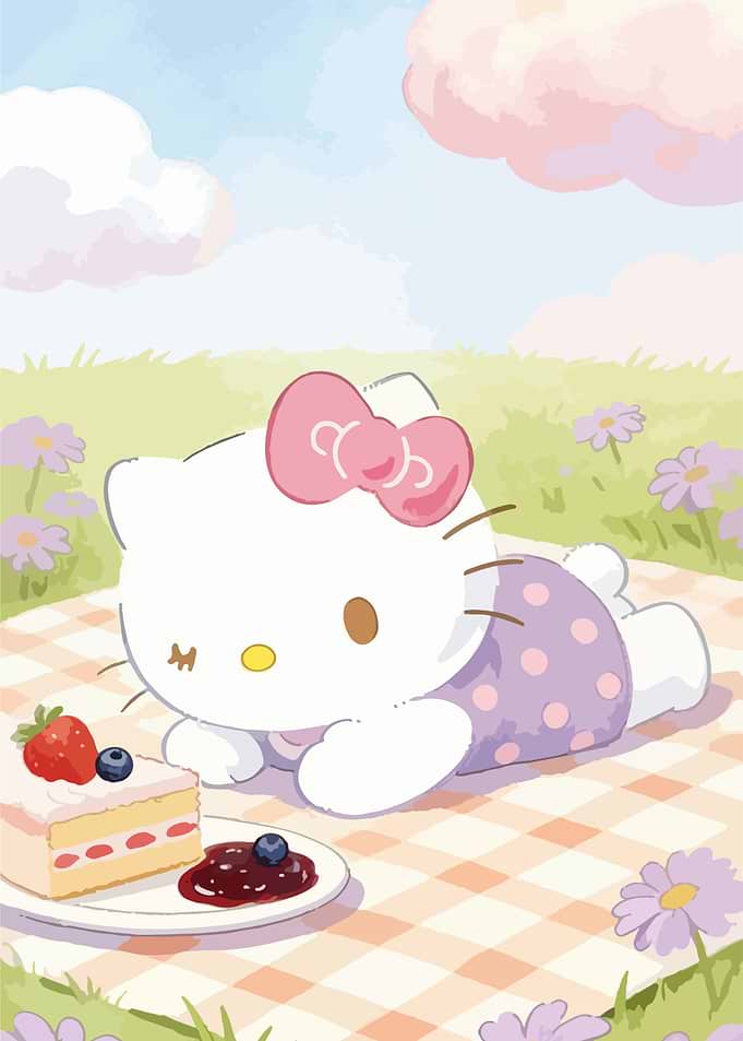 Hello Kitty Picnic with Cake