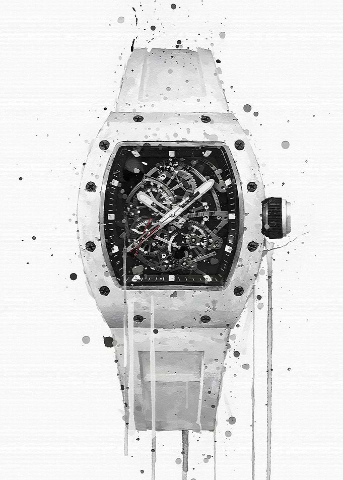 Watercolor Skeleton Watch