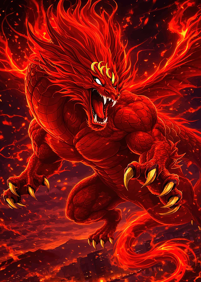 Fiery Red Dragon