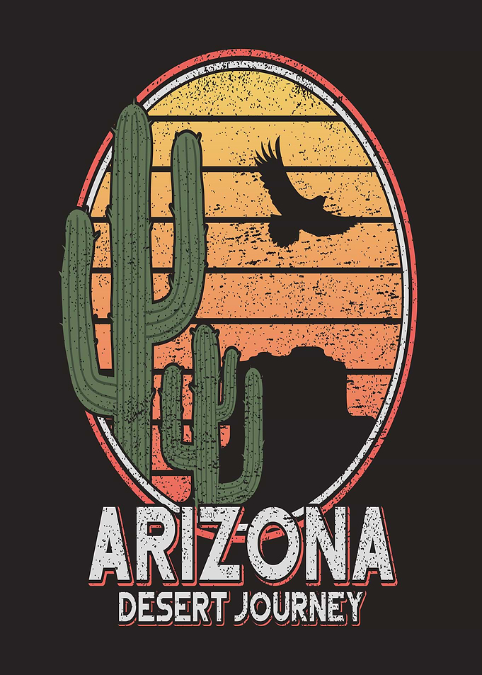 Arizona Desert Journey Vintage Graphic