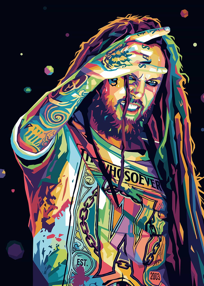 Colorful WPAP Portrait of a Man