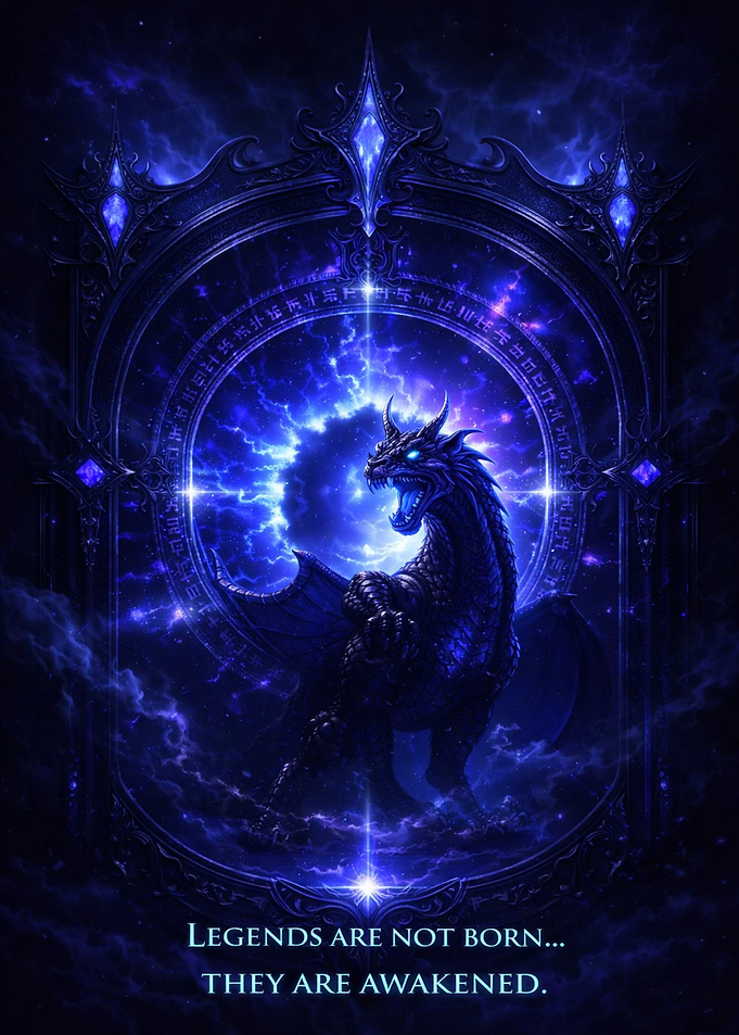 Dragon Emerging from a Cosmic Portal