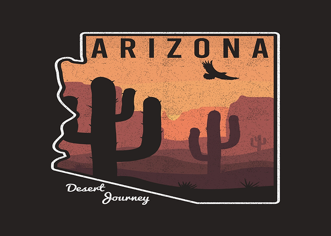 Arizona Desert Landscape with Cacti