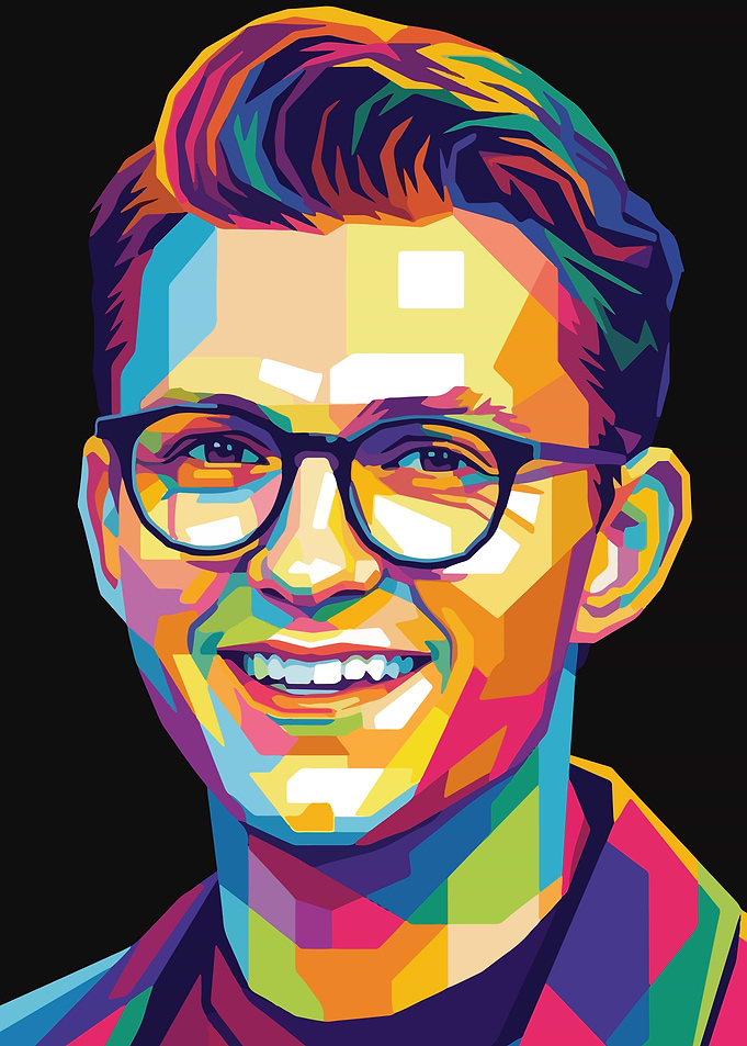 Tom Holland Pop Art Portrait