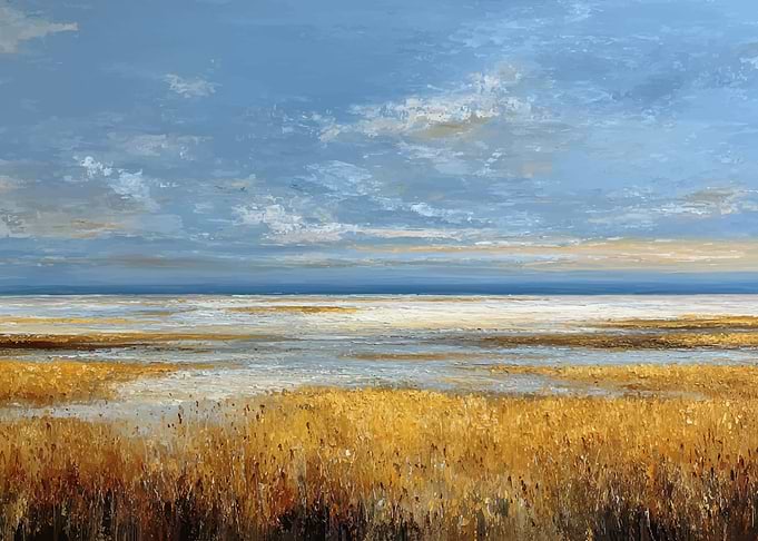 Golden Reeds by the Sea