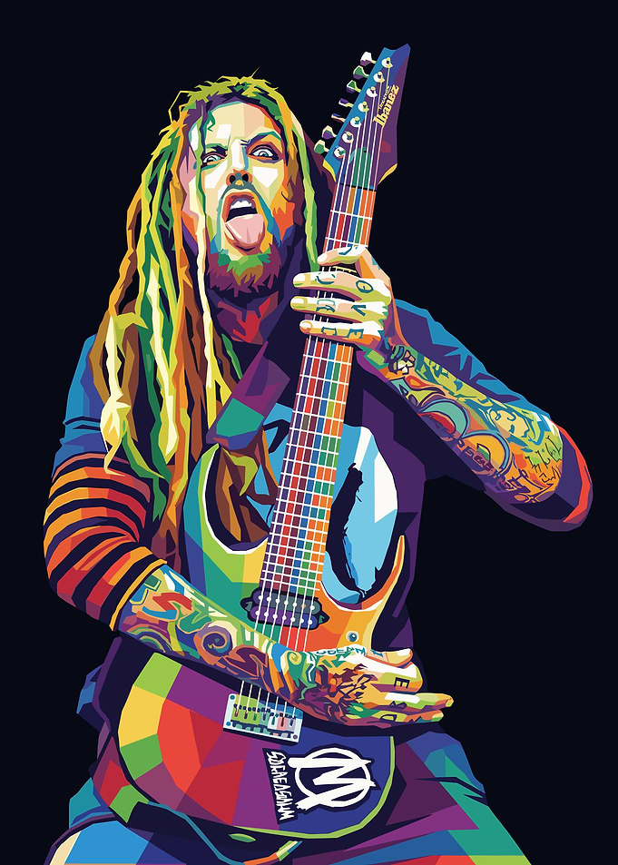 Munky Ibanez Guitarist Pop Art