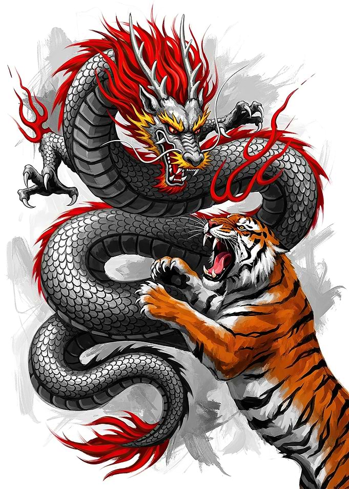 Dragon and Tiger Battle