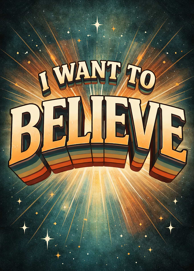 I Want to Believe Retro Poster