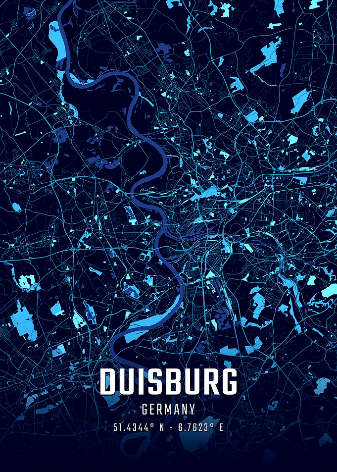 Duisburg Midnight City Map