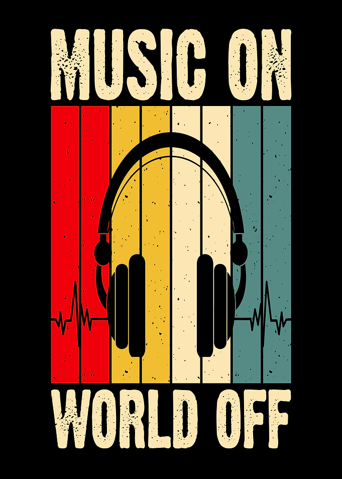 Music On World Off Headphones
