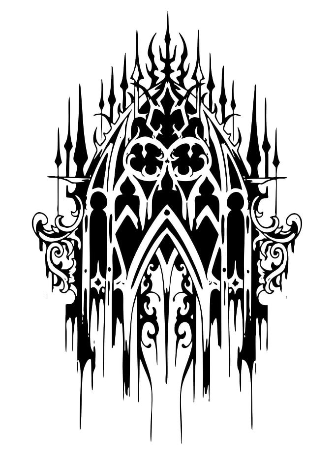 Gothic Archway with Spikes