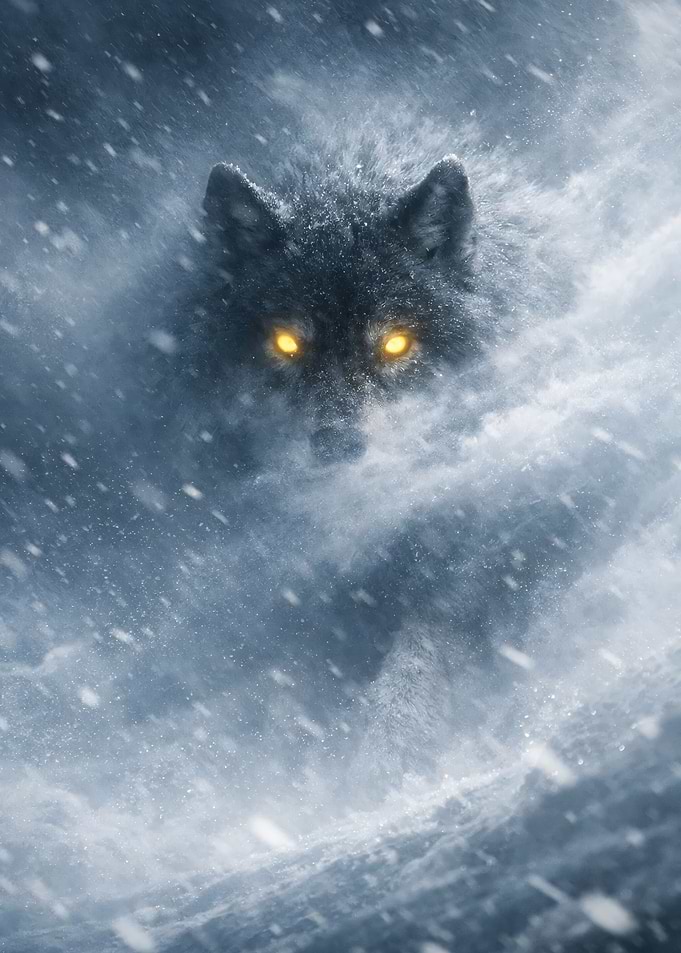 Wolf in a Snowstorm