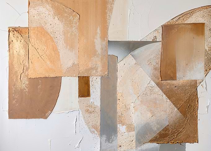 Textured Abstract Geometric Composition