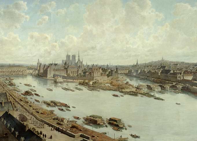 Panoramic View of Paris on the Seine River