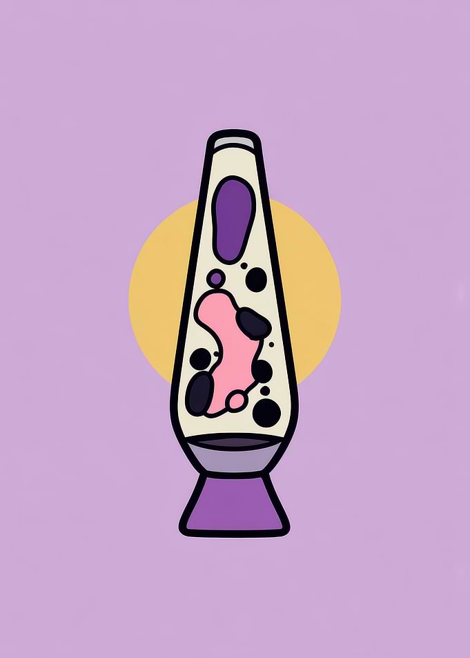 Retro Lava Lamp Illustration