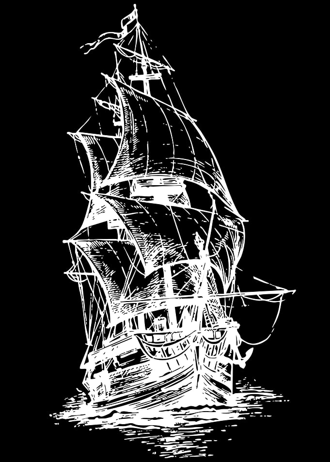 Vintage Sailing Ship Illustration