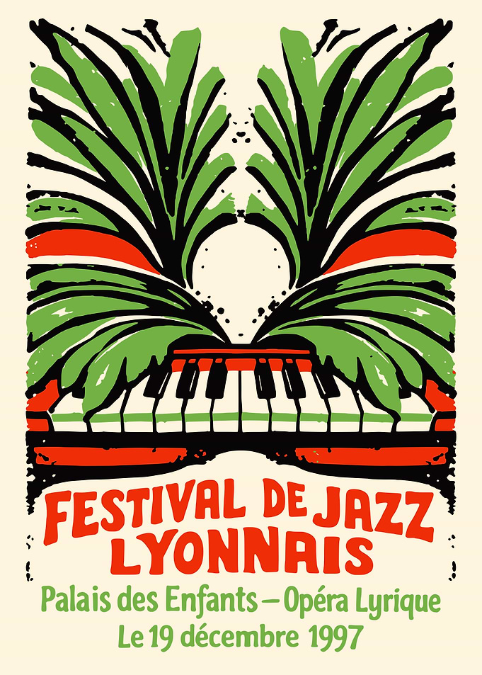 Lyon Jazz Leaves Poster