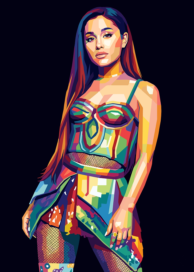 Ariana Grande Pop Art Portrait