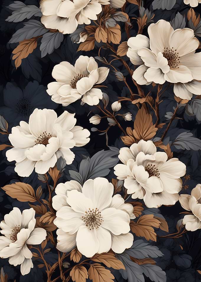 Elegant White Floral Pattern