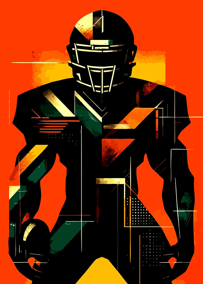 Abstract Football Player