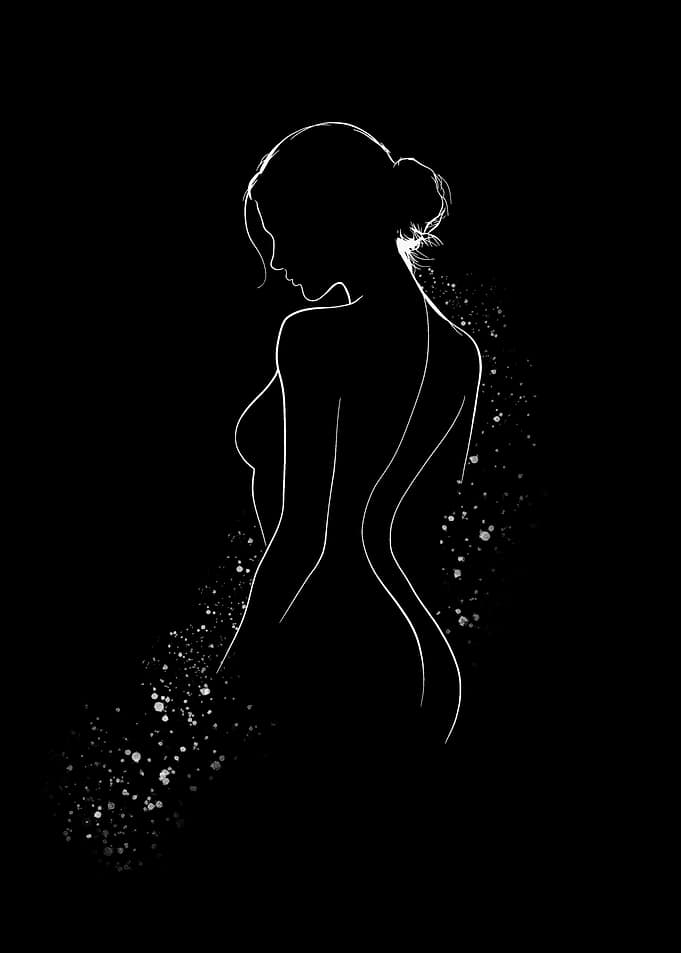 Elegant Silhouette of a Woman