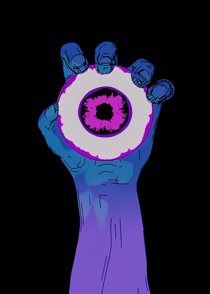 Hand Holding a Giant Eyeball