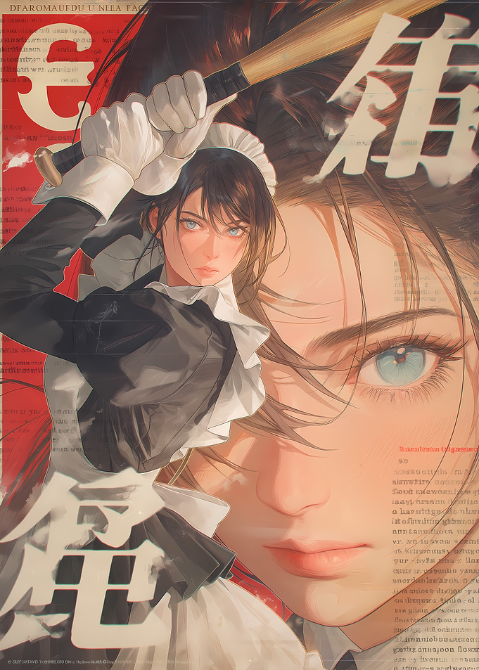 Maid with Baseball Bat