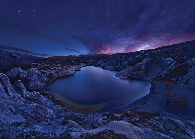 Twilight Lake Landscape