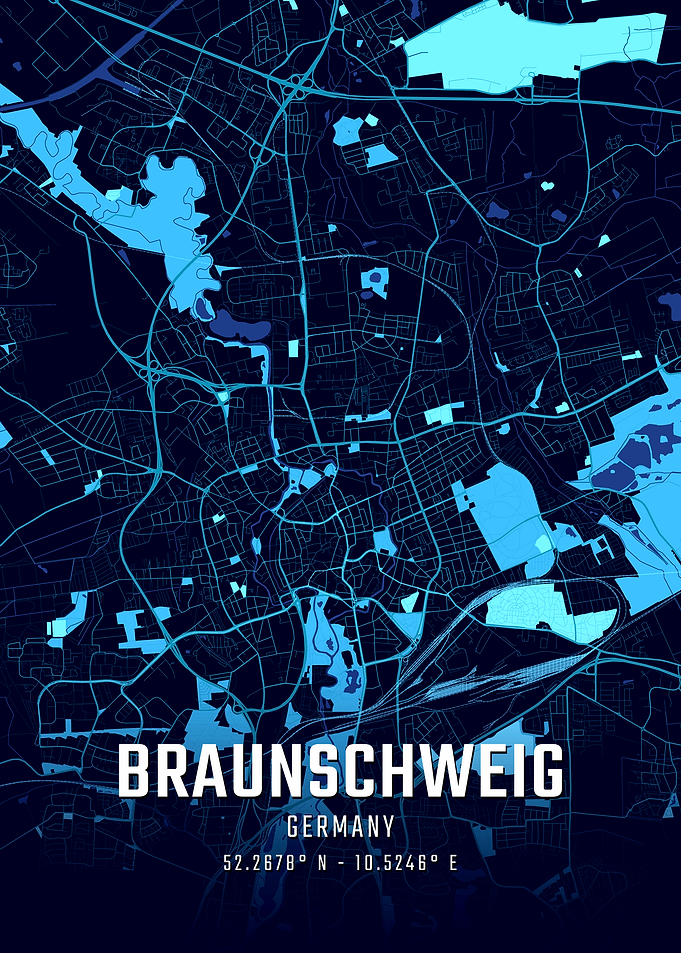 Braunschweig Midnight City Map