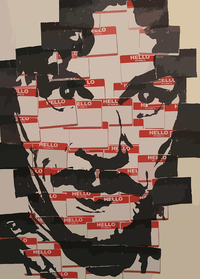 Collage Portrait with Hello Stickers