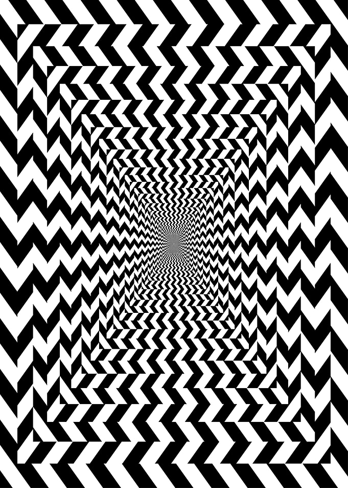 Optical Illusion Chevron Pattern