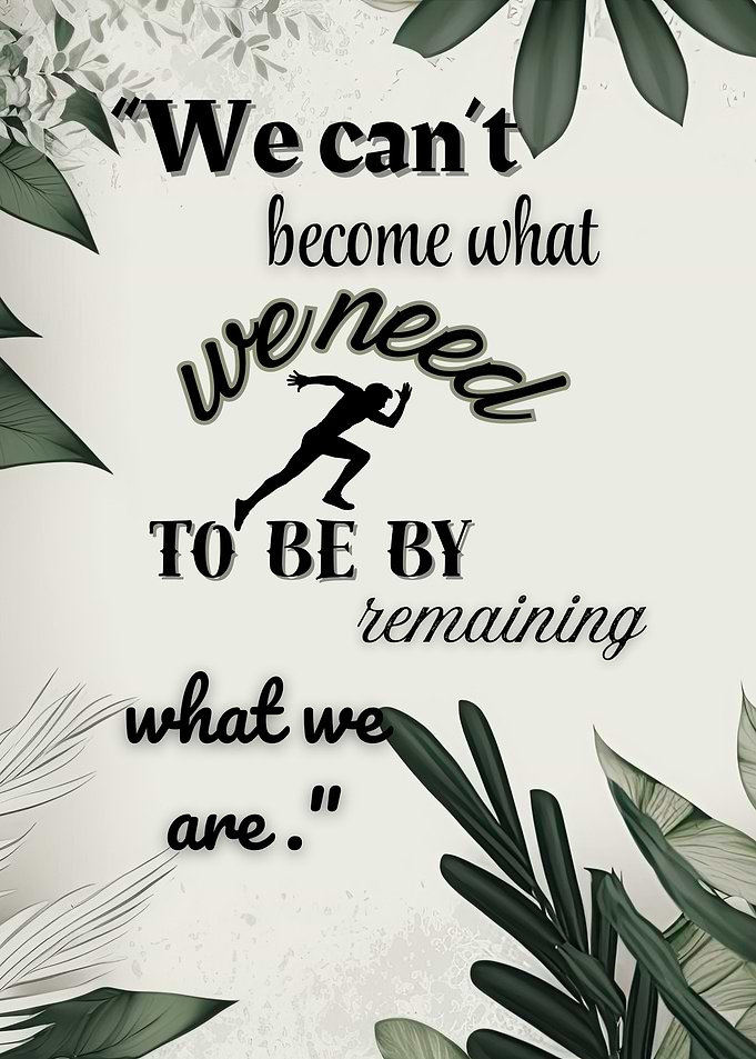 Inspirational Quote with Runner Silhouette