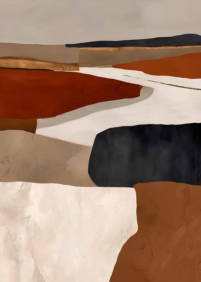 Abstract Landscape with Earth Tones