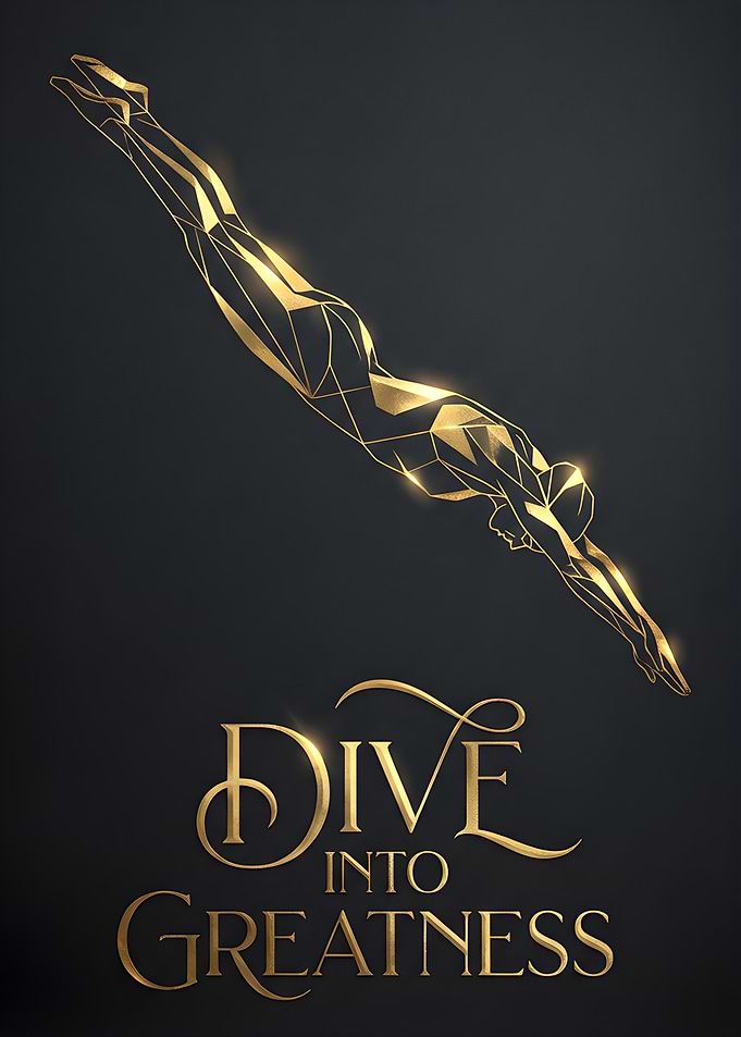 Golden Diver with Inspirational Text