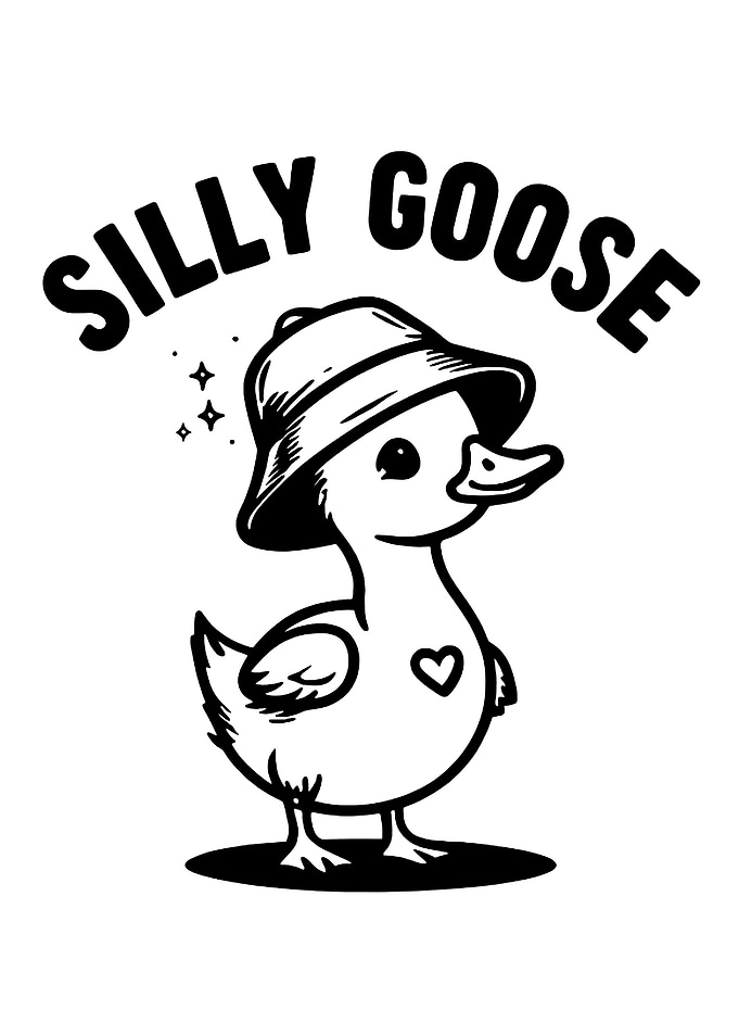 Silly Goose Duckling with Hat