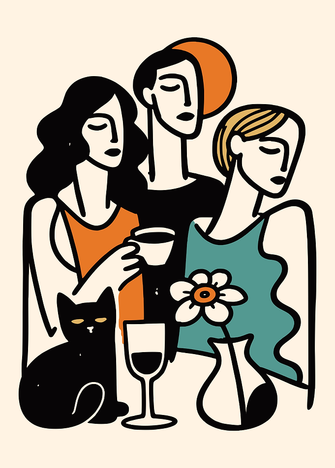 Girls Night Wall Art Print