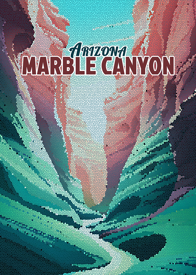 Arizona Marble Canyon Mosaic Art