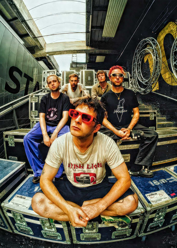 Fontaines D.C.Band Posing on Stage Equipment
