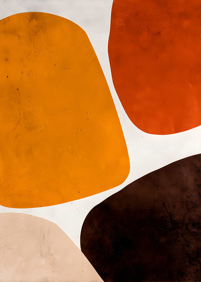 Abstract Organic Shapes in Warm Tones