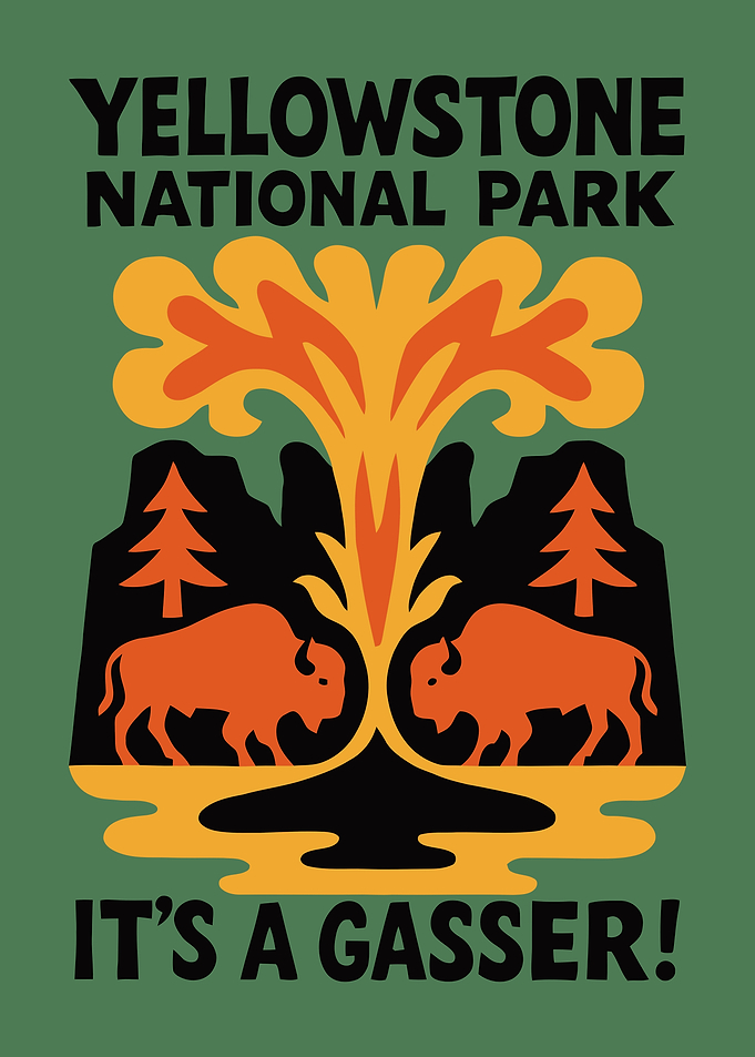 Yellowstone Geyser Poster Print