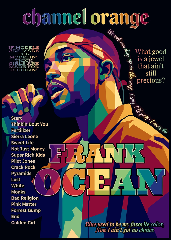 Frank Ocean Channel Orange Pop Art