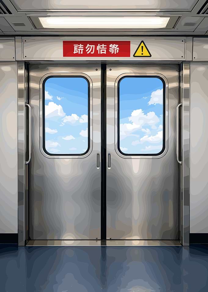 Subway Doors with Sky View