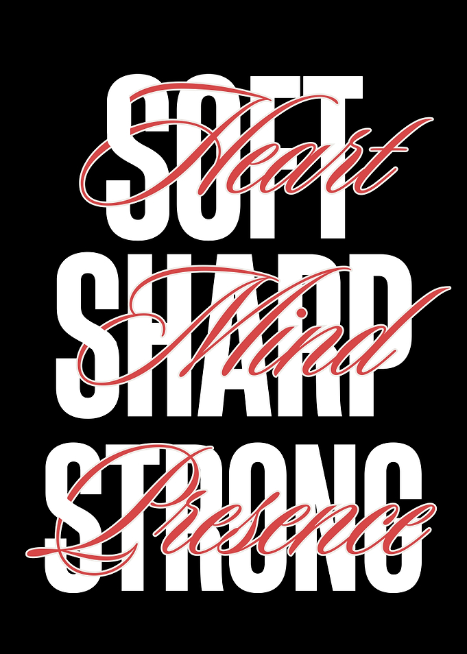 Feminine Empowerment – Bold Black & Red Statement Typography