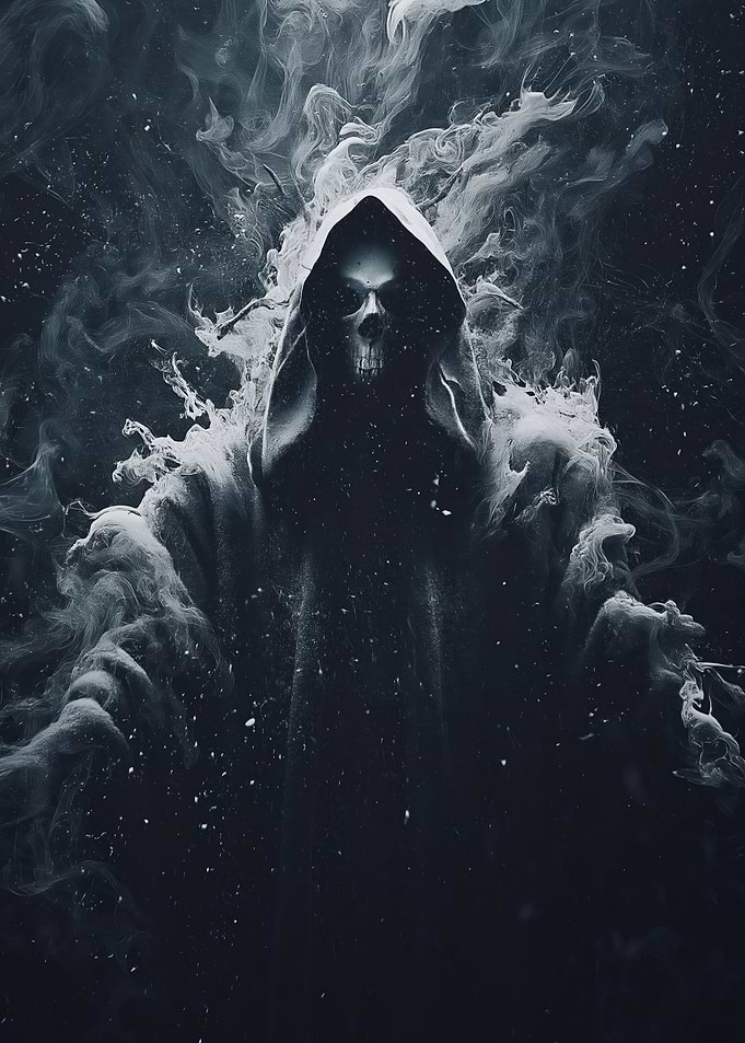 Grim Reaper Smoke Portrait
