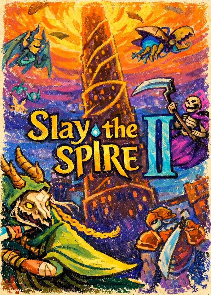 Slay the Spire II Crayon Style Game Art