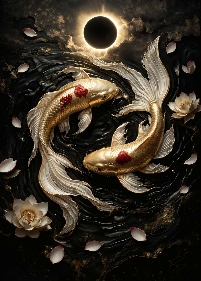 Golden Koi Fish Eclipse