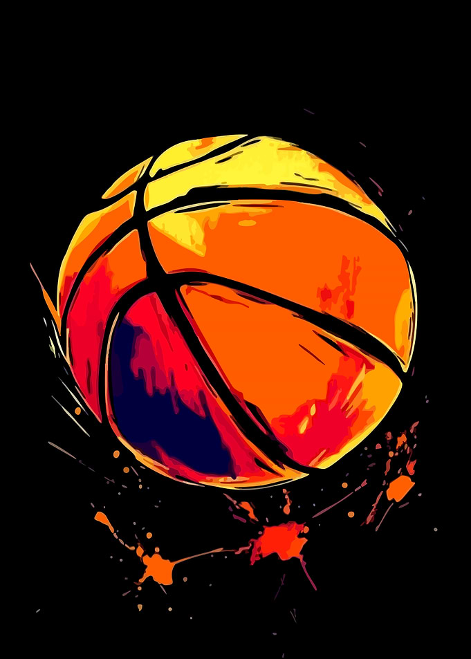Vibrant Basketball Art