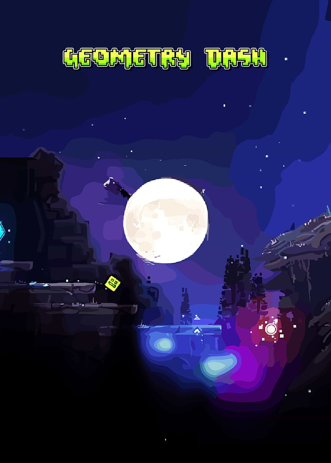 Geometry Dash Night Scene